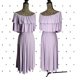 ASOS Lavender Off-Shoulder Ruffle Dress SIZE 8